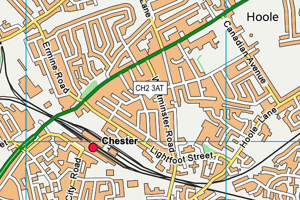 CH2 3AT map - OS VectorMap District (Ordnance Survey)