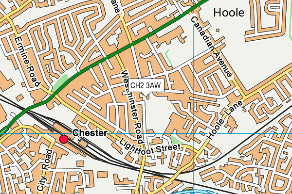 CH2 3AW map - OS VectorMap District (Ordnance Survey)