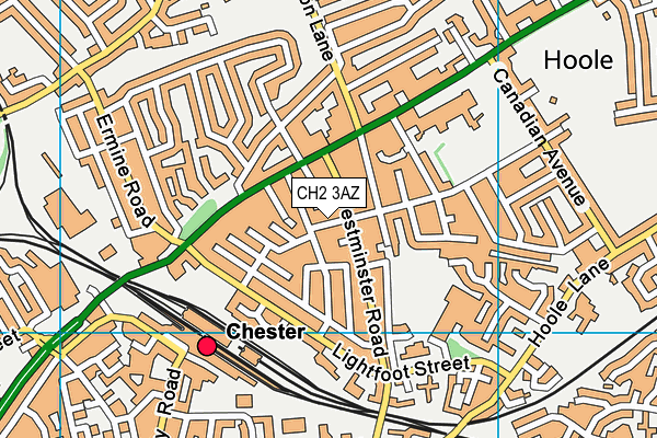 CH2 3AZ map - OS VectorMap District (Ordnance Survey)