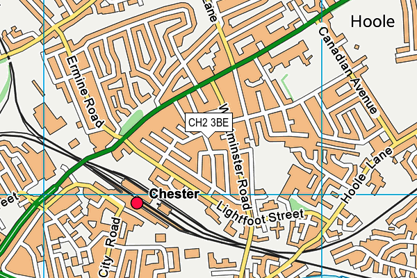 CH2 3BE map - OS VectorMap District (Ordnance Survey)