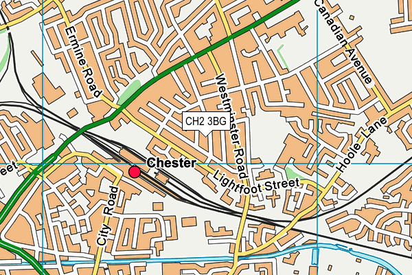 CH2 3BG map - OS VectorMap District (Ordnance Survey)