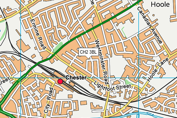 CH2 3BL map - OS VectorMap District (Ordnance Survey)