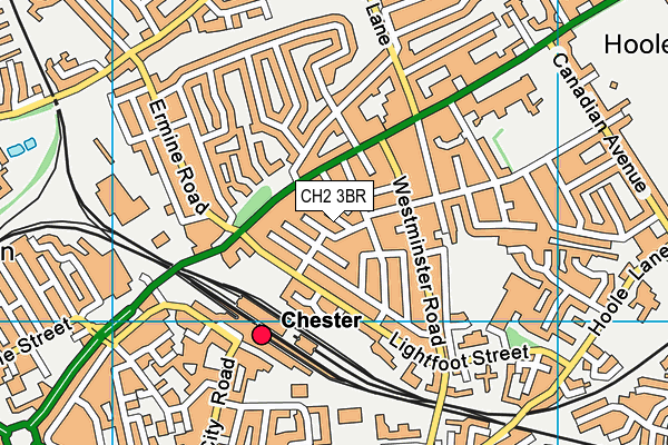 CH2 3BR map - OS VectorMap District (Ordnance Survey)