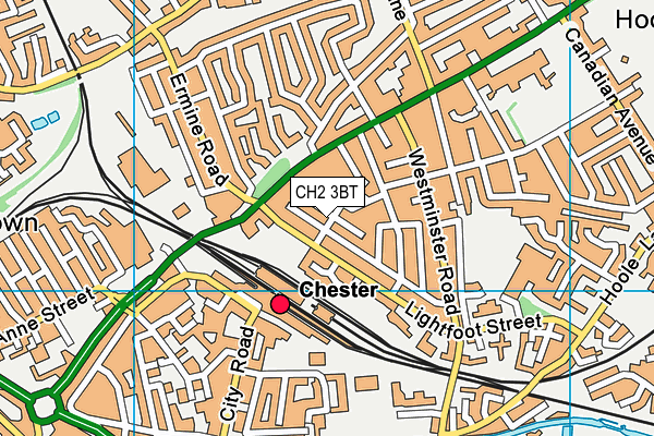 CH2 3BT map - OS VectorMap District (Ordnance Survey)