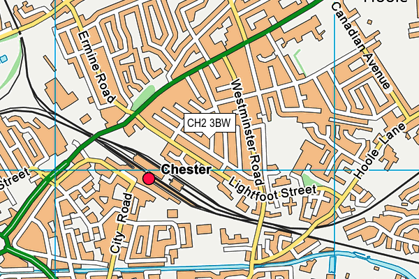 CH2 3BW map - OS VectorMap District (Ordnance Survey)
