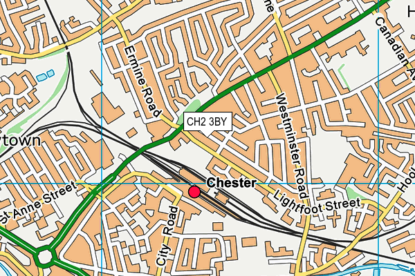 CH2 3BY map - OS VectorMap District (Ordnance Survey)