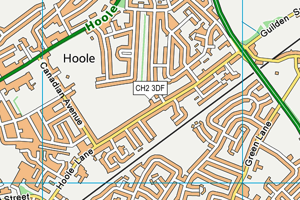 CH2 3DF map - OS VectorMap District (Ordnance Survey)