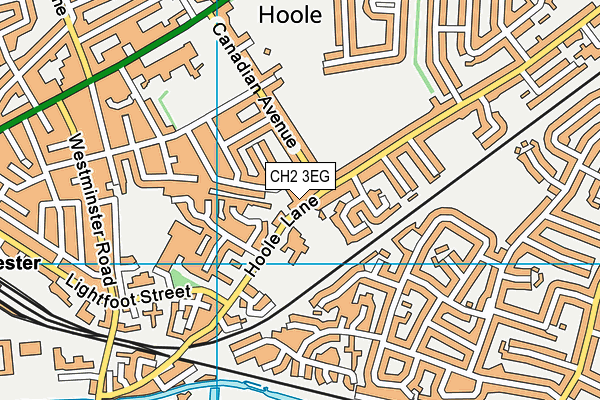 CH2 3EG map - OS VectorMap District (Ordnance Survey)