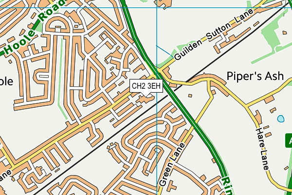 CH2 3EH map - OS VectorMap District (Ordnance Survey)