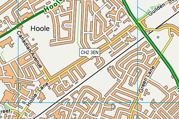 CH2 3EN map - OS VectorMap District (Ordnance Survey)