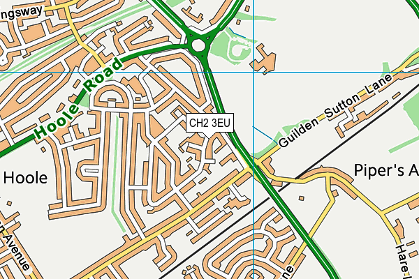 CH2 3EU map - OS VectorMap District (Ordnance Survey)