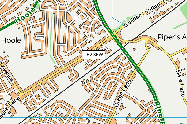 CH2 3EW map - OS VectorMap District (Ordnance Survey)