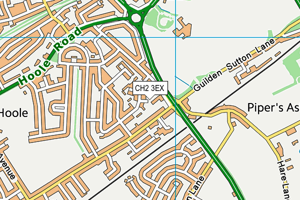 CH2 3EX map - OS VectorMap District (Ordnance Survey)