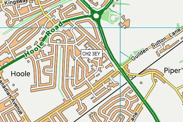 CH2 3EY map - OS VectorMap District (Ordnance Survey)
