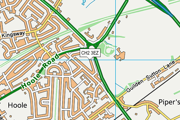 CH2 3EZ map - OS VectorMap District (Ordnance Survey)