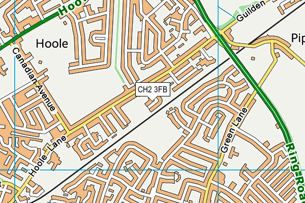 CH2 3FB map - OS VectorMap District (Ordnance Survey)