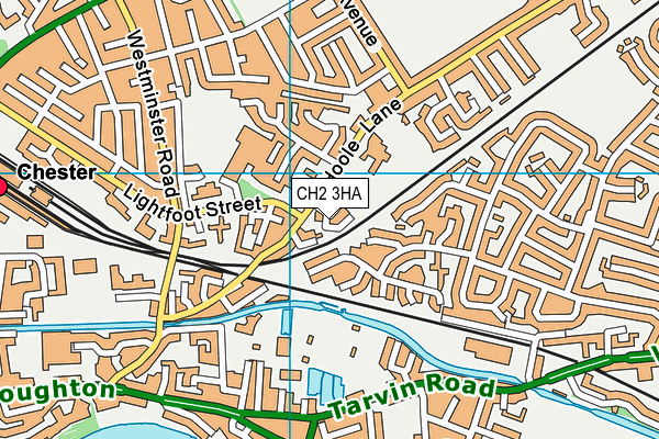 CH2 3HA map - OS VectorMap District (Ordnance Survey)