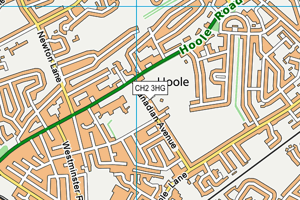 Coronation Recreation Ground (Hoole) map (CH2 3HG) - OS VectorMap District (Ordnance Survey)