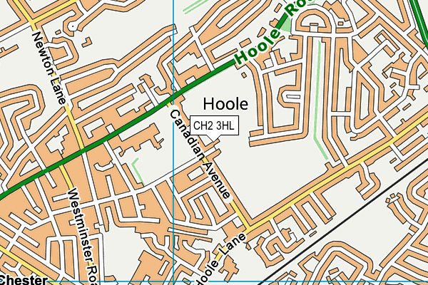 CH2 3HL map - OS VectorMap District (Ordnance Survey)