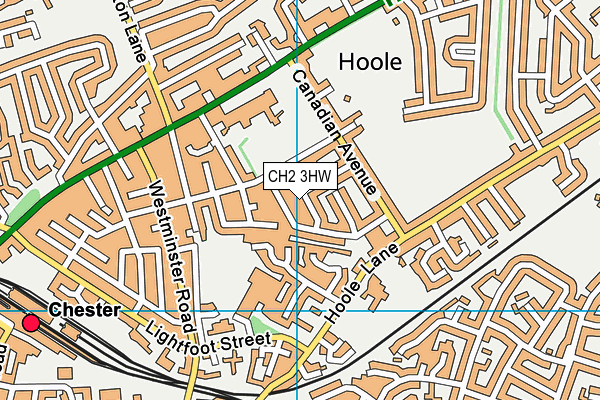 CH2 3HW map - OS VectorMap District (Ordnance Survey)