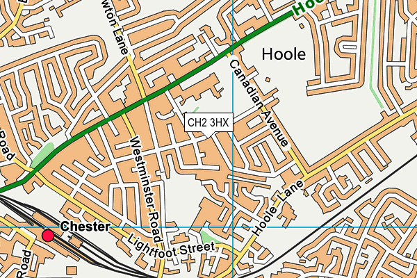 CH2 3HX map - OS VectorMap District (Ordnance Survey)