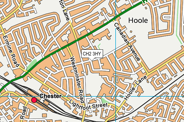 CH2 3HY map - OS VectorMap District (Ordnance Survey)