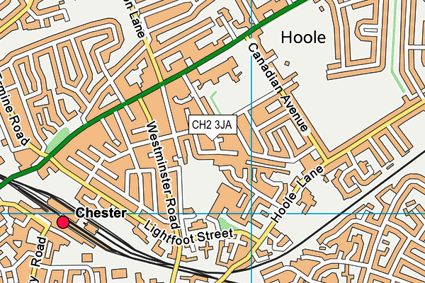 CH2 3JA map - OS VectorMap District (Ordnance Survey)