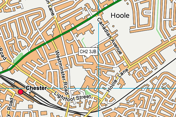 CH2 3JB map - OS VectorMap District (Ordnance Survey)