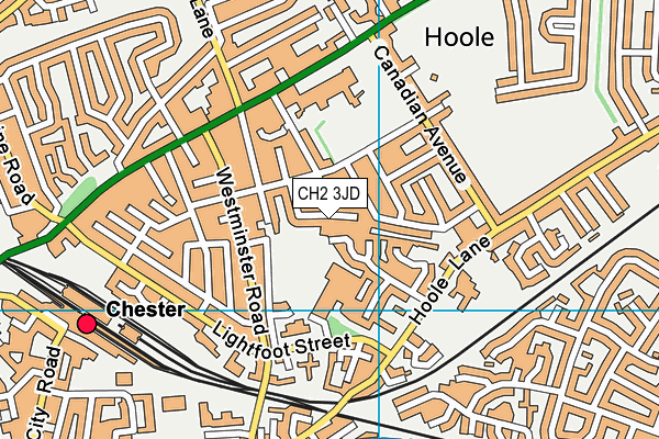 CH2 3JD map - OS VectorMap District (Ordnance Survey)