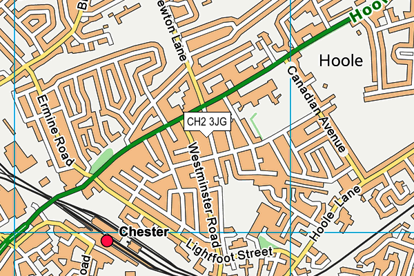 CH2 3JG map - OS VectorMap District (Ordnance Survey)