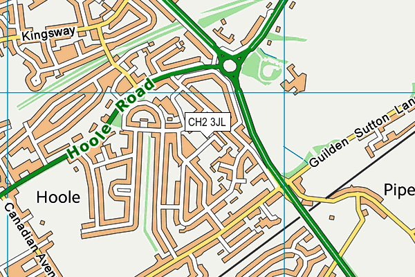 CH2 3JL map - OS VectorMap District (Ordnance Survey)