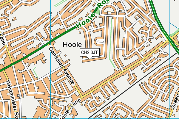 CH2 3JT map - OS VectorMap District (Ordnance Survey)