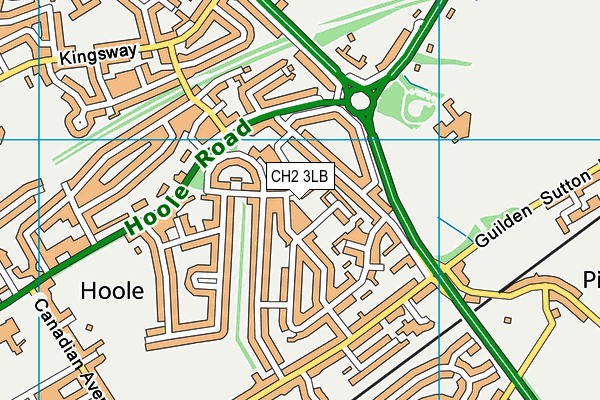 CH2 3LB map - OS VectorMap District (Ordnance Survey)