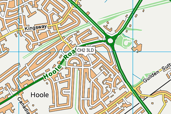 CH2 3LD map - OS VectorMap District (Ordnance Survey)