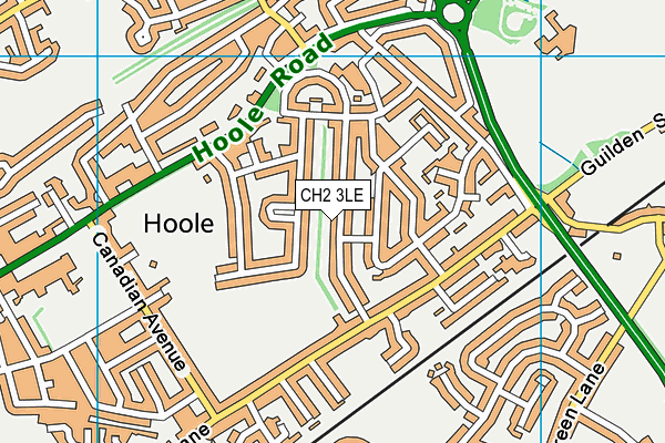 CH2 3LE map - OS VectorMap District (Ordnance Survey)