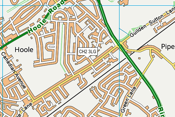 CH2 3LG map - OS VectorMap District (Ordnance Survey)