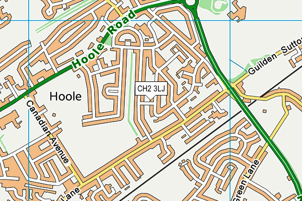 CH2 3LJ map - OS VectorMap District (Ordnance Survey)