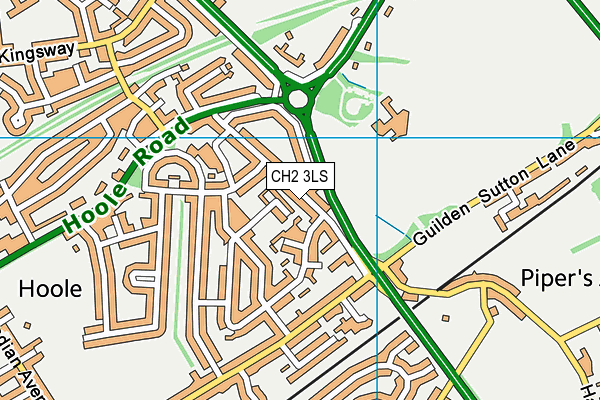 CH2 3LS map - OS VectorMap District (Ordnance Survey)