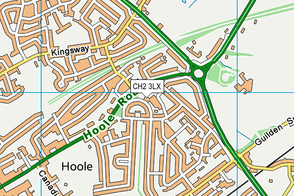 CH2 3LX map - OS VectorMap District (Ordnance Survey)