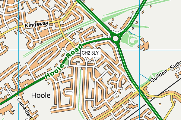 CH2 3LY map - OS VectorMap District (Ordnance Survey)