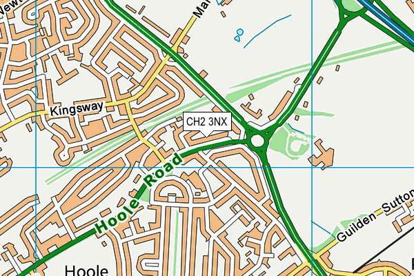 CH2 3NX map - OS VectorMap District (Ordnance Survey)