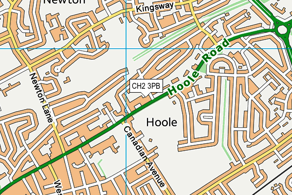 CH2 3PB map - OS VectorMap District (Ordnance Survey)