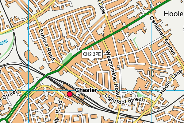 CH2 3PE map - OS VectorMap District (Ordnance Survey)