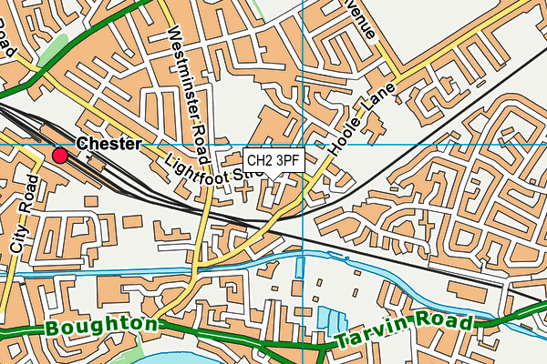 CH2 3PF map - OS VectorMap District (Ordnance Survey)