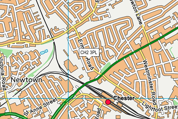 CH2 3PL map - OS VectorMap District (Ordnance Survey)