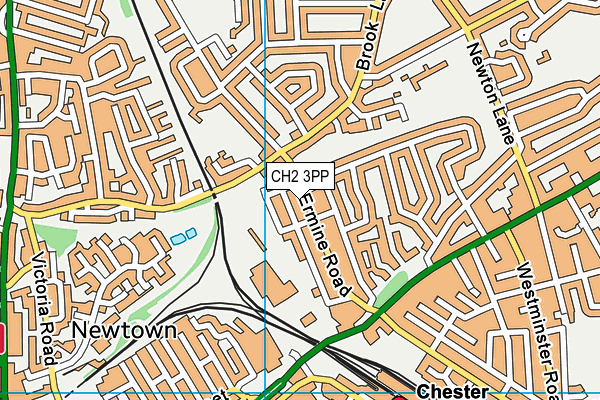 CH2 3PP map - OS VectorMap District (Ordnance Survey)