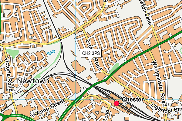 CH2 3PS map - OS VectorMap District (Ordnance Survey)