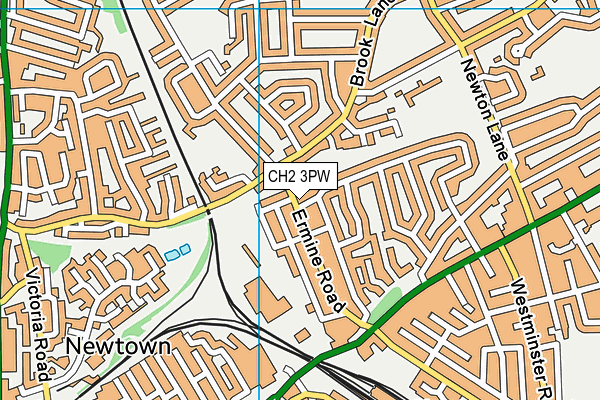 CH2 3PW map - OS VectorMap District (Ordnance Survey)