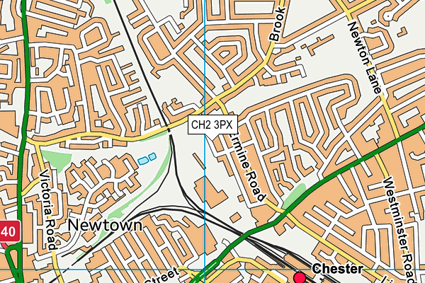 CH2 3PX map - OS VectorMap District (Ordnance Survey)