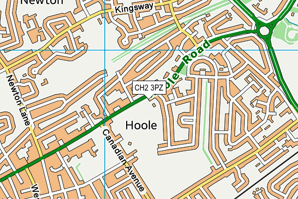 CH2 3PZ map - OS VectorMap District (Ordnance Survey)